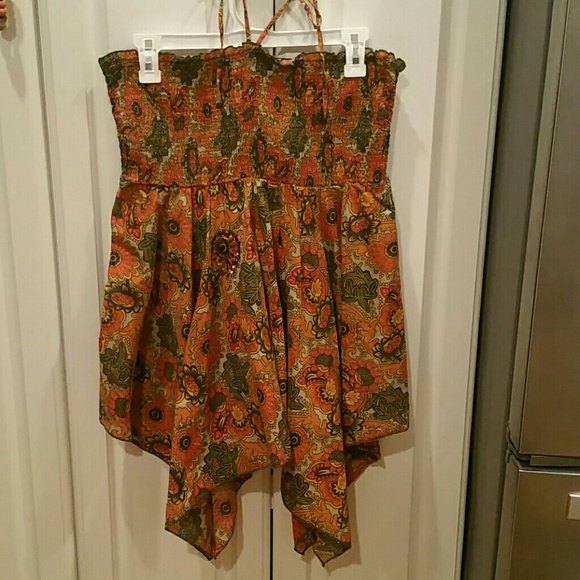 unknown Tops - Tube💥 Top Scarf Top. M